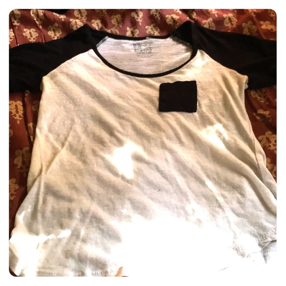 White and black women’s shirt